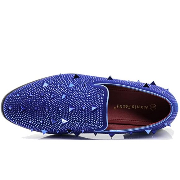 Men's Vintage Spike Dress Loafers Slip On Fashion Shoes Classic Tuxedo Dress 24s - Picture 5 of 7